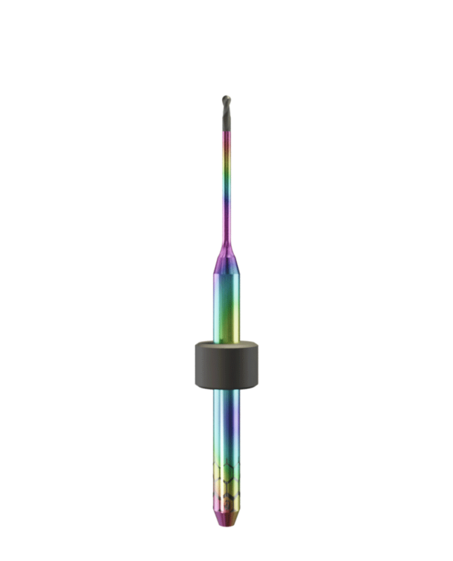 ZT.DIA.B2.10.3.160.48.X.R2 | 1mm Zirkon Fräser für Imes-Icore* 3mm Schaft Maschinen (2-Schneider Ball)