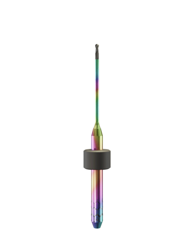 ZT.DIA.B2.10.3.200.48.X.R2 | 1mm Zirconia Bur for Imes-Icore* 3mm Shaft Machines (2-Flute Ball)