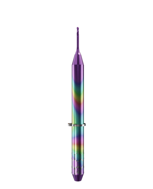 PT.TEC.B2.06.3.050.38.X.R3 | 0.6mm PMMA/PEEK Bur for VHF* Machines (2-Flute Ball)