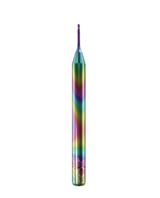 PT.TEC.B2.06.4.060.50.X.R0 | 0.6mm PMMA/PEEK Bur for Roland* DWX* Machines (2-Flute Ball)