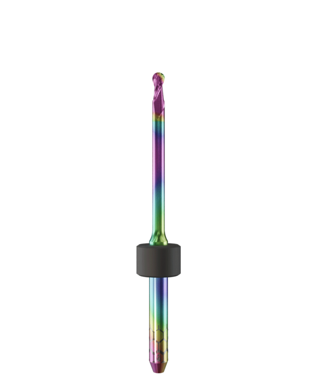 PT.TEC.B2.20.3.250.48.X.R2 | 2mm PMMA/PEEK Bur for Imes-Icore* 3mm Shaft Machines (2-Flute Ball)