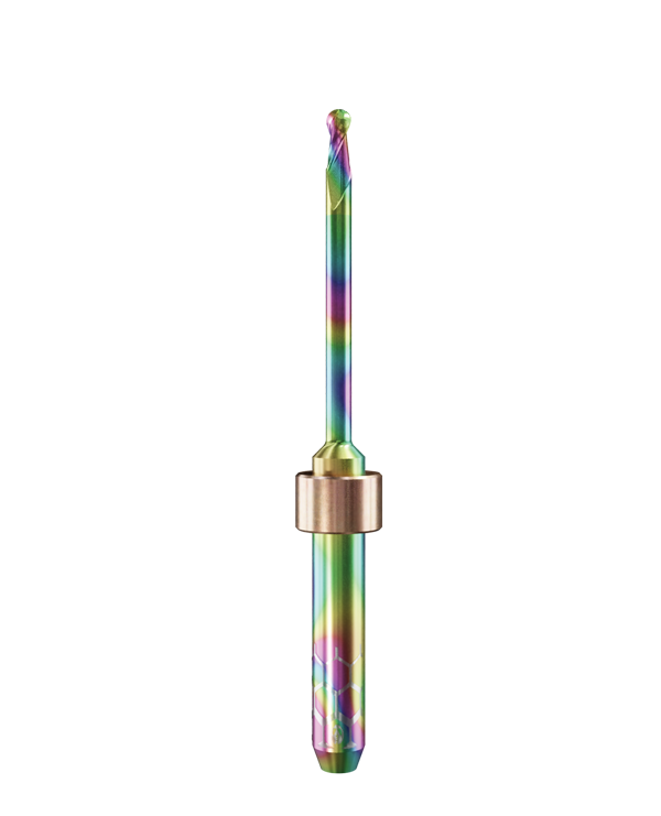 PT.TEC.B2.25.4.250.50.X.R1| 2.5mm PMMA/PEEK Bur for Yenadent*  Machines (2-Flute Ball)