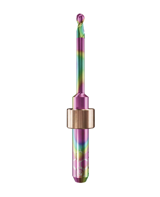 PT.TEC.B2.20.6.250.60.X.R1 | 2mm PMMA/PEEK Bur for DC1*/ DC5*/DC7* Machines (2-Flute Ball)