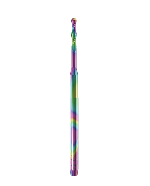 PT.TEC.B2.20.3.180.57.X.RZ | 2mm PMMA/PEEK Bur for ZirkonZahn* 3mm Shaft Machines (2-Flute Ball)