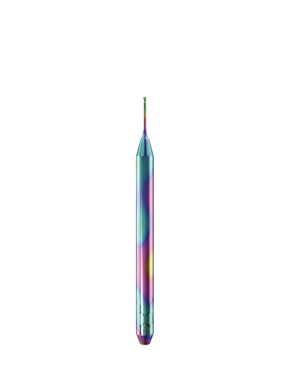PT.TEC.B2.05.3.050.42.X.R2 | 0.5mm PMMA/PEEK Bur for Sirona* MCX5* Machines (2-Flute Ball)