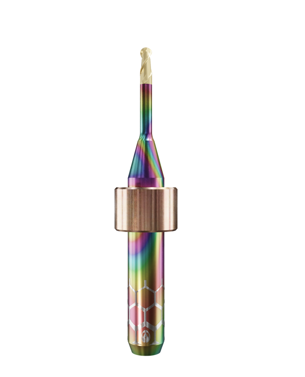 TT.TTN.B2.20.6.140.50.X.R1 | 2mm Titanium Bur for DC1*/ DC5*/DC7* Machines (2-Flute Ball)