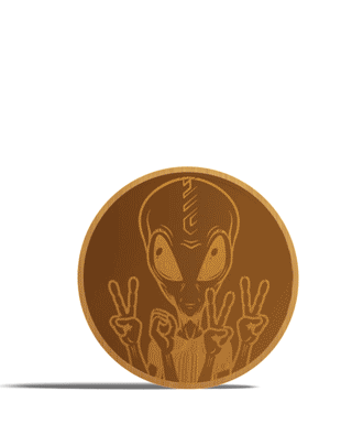 Special Edition Alien 2022 Copper Coin (Iguana Milling Challenge)