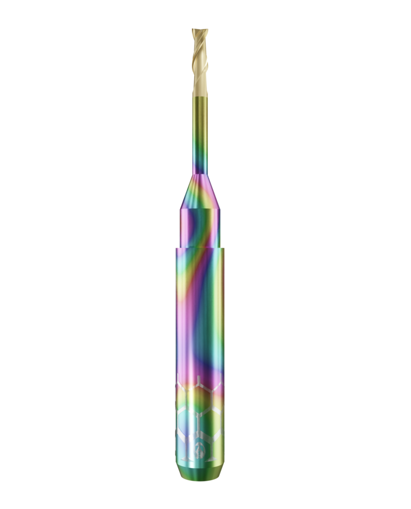 TT.TTN.F2.20.6.180.55.X.RA | 2mm Titanium Bur for ARUM 5X* Machines (2-Flute Square)